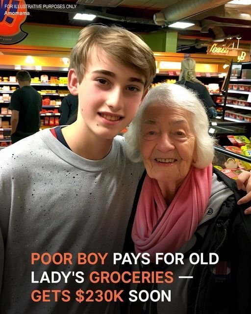 Poor Boy Pays for Old Lady’s Groceries, His Granny Gets $230k to Pay for Treatment Days Later – Story of the Day